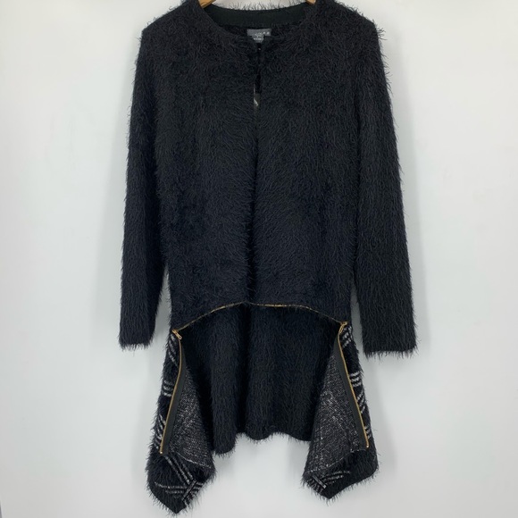NWT-Lola B. Cardigan Black+White Very Soft - Picture 2 of 11